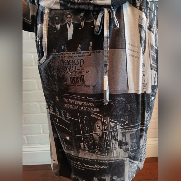 One of a Kind Jersey Dress with Time Square Print - Picture 5 of 8